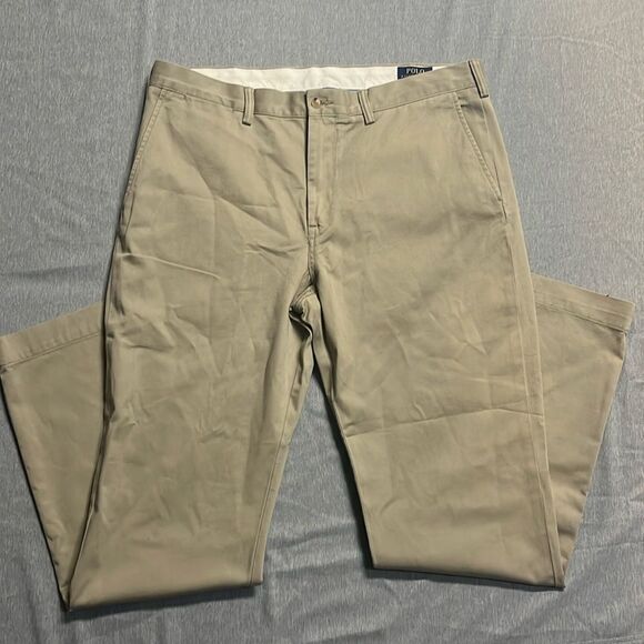 Polo Chino Flat Front Classic Cotton Twill Khaki 36/34